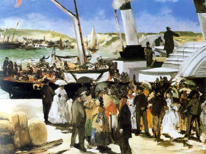 Le Dpart du vapeur de Folkestone by Edouard Manet 1869 Philadelphia Museum of Art