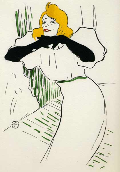 Yvette Guilbert by Toulouse-Lautrec